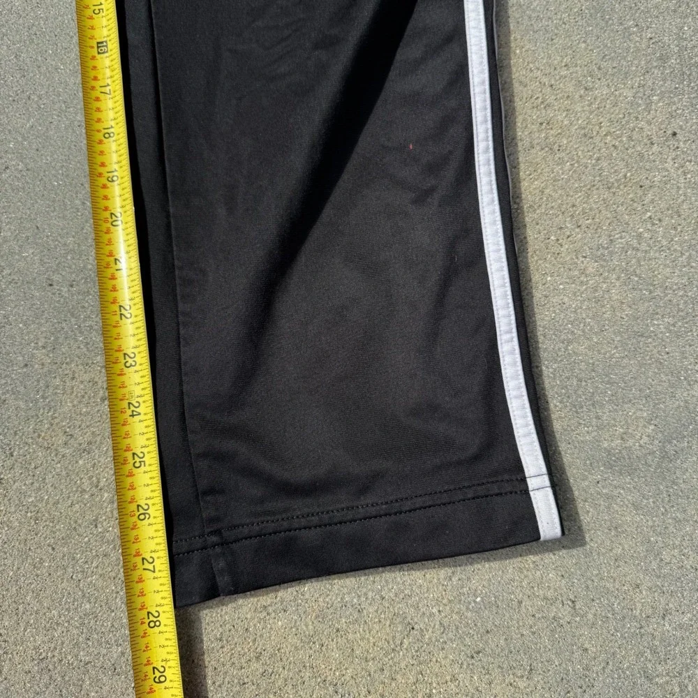Adidas Mens Adibreak Snap Button Track Pants Black White Striped Large Retro‎